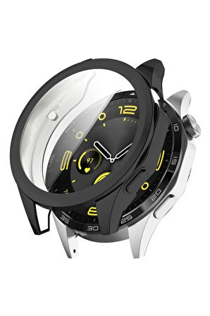 Huawei Watch Gt4 46mm ile Uyumlu Kasa Ve Ekran Koruyucu 360 Tam Koruma Silikon Kılıf