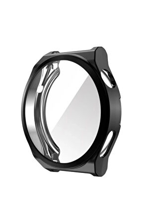 Huawei Watch Gt3 Pro 46mm ile Uyumlu Kasa Ve Ekran Koruyucu 360 Tam Koruma Silikon Kılıf