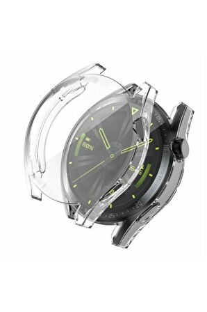 Huawei Watch Gt3 46mm ile Uyumlu Kasa Ve Ekran Koruyucu 360 Tam Koruma Silikon Kılıf