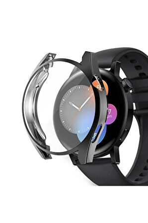 Huawei Watch Gt3 42mm ile Uyumlu Kasa Ve Ekran Koruyucu 360 Tam Koruma Silikon Kılıf