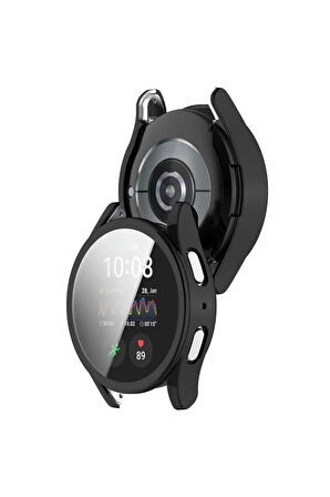 Samsung Galaxy Watch 7 44mm ile Uyumlu Kasa Ve Ekran Koruyucu 360 Tam Koruma Silikon Kılıf