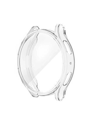 Samsung Galaxy Watch 5 40mm ile Uyumlu Kasa Ve Ekran Koruyucu 360 Tam Koruma Silikon Kılıf