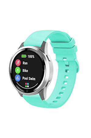 Samsung Galaxy Watch 42mm ile Uyumlu Kordon Jel Silikon Tokalı Kayış