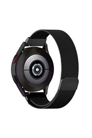 Amazfit GTR 42mm ile Uyumlu Kordon Hasır Metal Örgü Mıknatıslı Milano Kayış