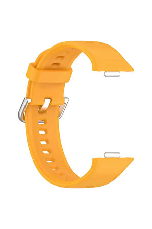 Huawei Watch Fit 3 ile Uyumlu Kordon Jel Silikon Tokalı Kayış