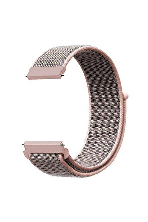 Huawei Watch Gt3 Pro 46mm ile Uyumlu Kordon Kumaş Desenli Cırt Cırtlı Spor Kayış