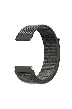 Huawei Watch Gt4 46mm ile Uyumlu Kordon Kumaş Desenli Cırt Cırtlı Spor Kayış