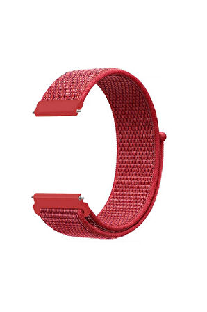 Amazfit Stratos 3 ile Uyumlu Kordon Kumaş Desenli Cırt Cırtlı Spor Kayış