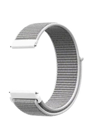 Samsung Gear Sport ile Uyumlu Kordon Kumaş Desenli Cırt Cırtlı Spor Kayış