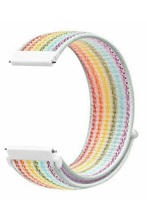 Amazfit GTS GTS2 GTS2E GTS3 GTS4 ile Uyumlu Kordon Kumaş Desenli Cırt Cırtlı Spor Kayış