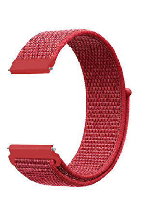 Garmin Vivomove 3 ile Uyumlu Kordon Kumaş Desenli Cırt Cırtlı Spor Kayış