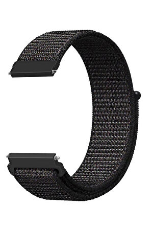 Garmin Forerunner 645 / 645 Music ile Uyumlu Kordon Kumaş Desenli Cırt Cırtlı Spor Kayış