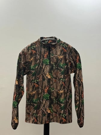 Meşe Orman Desen Yarım Fermuarlı Avcı Sweatshirt | Outdoor Kamuflaj Üst Giyim