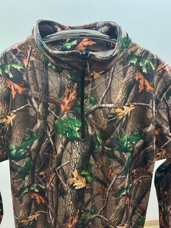 Meşe Orman Desen Yarım Fermuarlı Avcı Sweatshirt | Outdoor Kamuflaj Üst Giyim