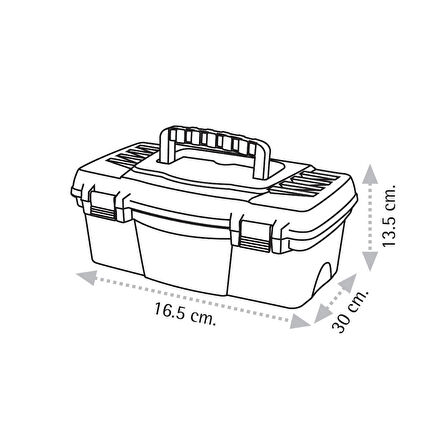 Super Bag ASR-2069 13&amp;quot; Takım Çantası - Plastik Kilitli