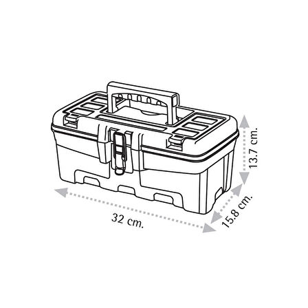 Super Bag ASR-2075 13&amp;quot; Takım Çantası - Metal Kilitli