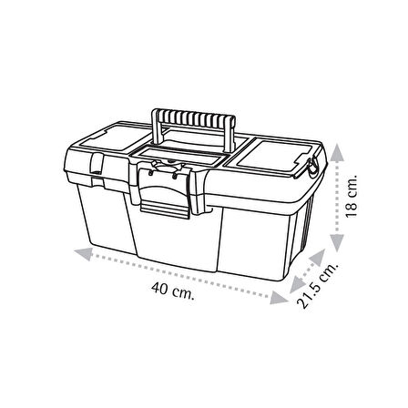 Super Bag ASR-2060 16&amp;quot; Takım Çantası - Plastik Kilitli