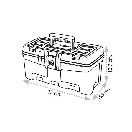 Super Bag ASR-2079 13&amp;quot; Takım Çantası - Plastik Kilitli