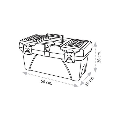 Super Bag ASR-2048 22&amp;quot; Takım Çantası - Plastik Kilitli