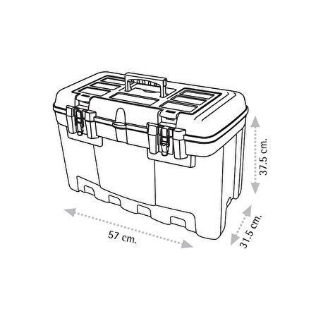 Super Bag ASR-2022 22&amp;quot; Takım Çantası - Metal Kilitli