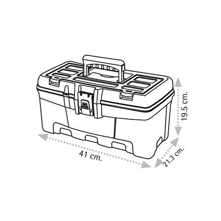 Super Bag ASR-2080 16&amp;quot; Takım Çantası - Plastik Kilitli