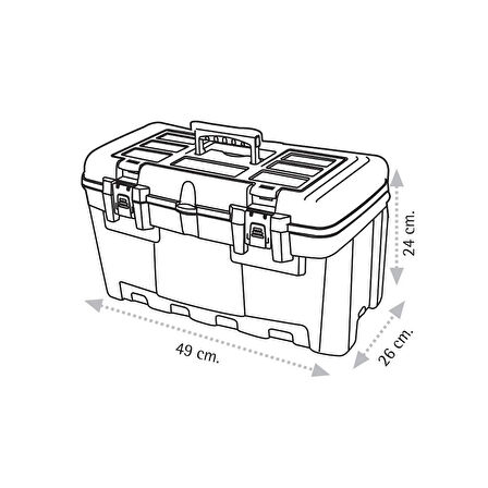 Super Bag ASR-2081 19&amp;quot; Takım Çantası - Plastik Kilitli