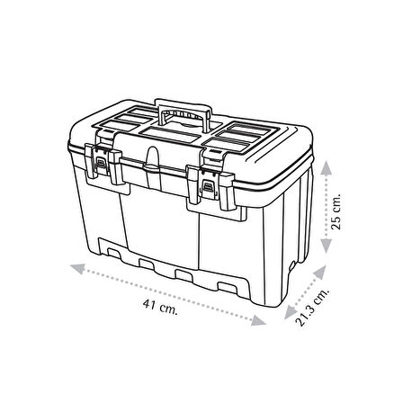 Super Bag ASR-2012 16&amp;quot; Takım Çantası - Metal Kilitli