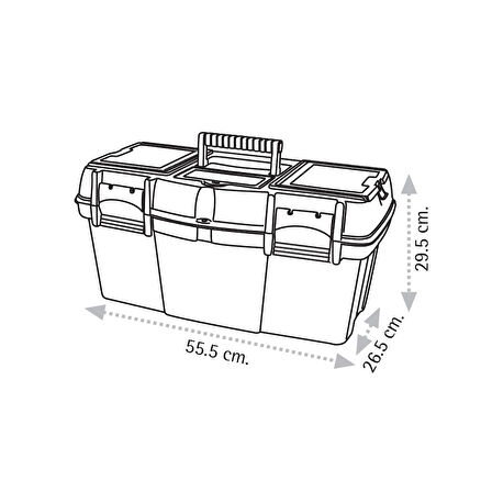 Super Bag ASR-2072 22&amp;quot; Takım Çantası - Plastik Kilitli