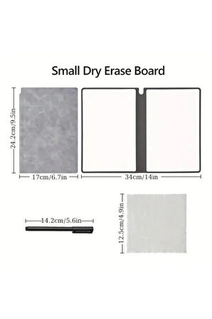 3´lü Yazı Tahtası seti - Çift Taraflı Silinebilir Beyaz Tahta Seti