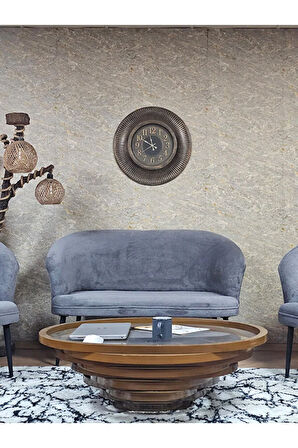 TEDDY Takım Siyah Boyalı Sivriltme Ayak Çay Seti Koltuk - Berjer , Balkon, Salon, Ofis Gri Renk 40 x 125 Boyut/Ebat