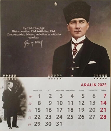 2026  Atatürk gemici duvar takvimi