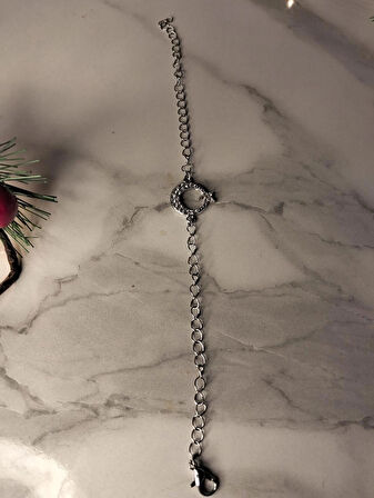 Zirkon taşlı Ayyıldız bileklik