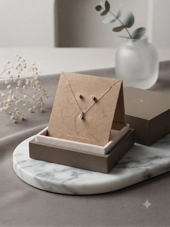 Premium Kraft Kolye ve Küpe Takı Sergileme Kartı 100’lü | Şık Takı Sunum ve Paketleme Kartı