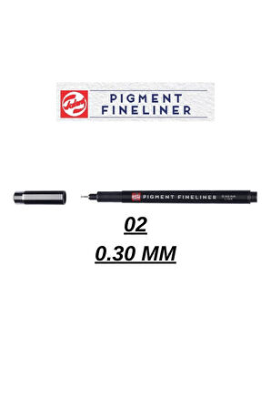 Teknik Çizim Kalemi Pigment Fineliner Kalem Siyah 02 0.30mm