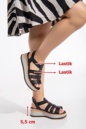 Suins Talin Model Kenarları Lastikli Sandalet