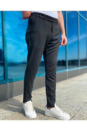 Slim Fit Dar Kesim İtalyan Model Kumaş Pantolon