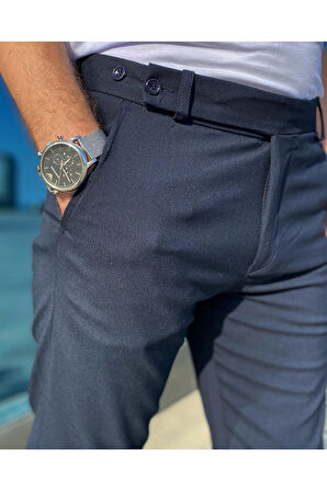 Slim Fit Dar Kesim İtalyan Model Kumaş Pantolon