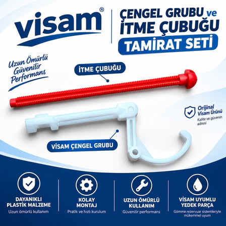 Visam Gömme Rezevuar Tamir Seti Çengel Grubu İtme Seti İkili