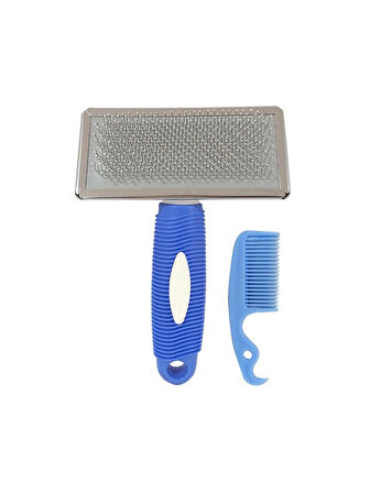 LİON SİLİKON SAPLI METAL KEDİ KÖPEK TARAK L