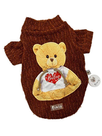 Tarçın Kadife Bailey Küçük Köpek Kazağı