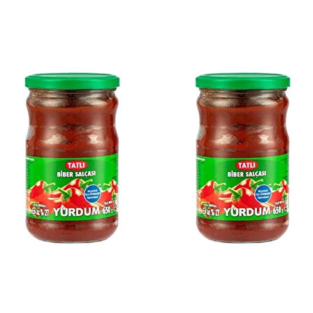 Yurdum Biber Salçası 650 gr TATLI 2 ADET