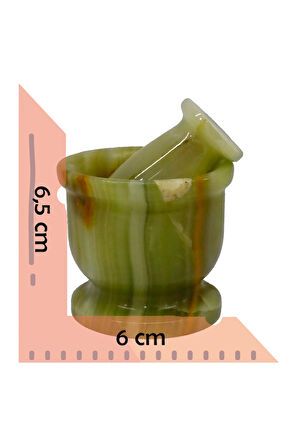 El Yapımı Oniks Doğal Taş Ayaklı Havan - Doğal, Şık ve Dekoratif Mutfak Gereci