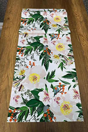 Renkli Bahar Desenli Runner 40x140 Cm