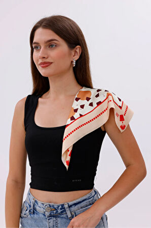 Krem Terrazzo - Amsterdam Model - Fular Estascarf