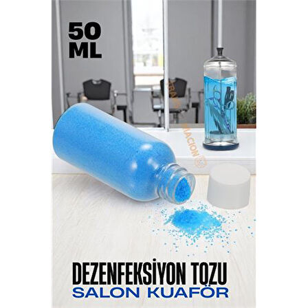 Salon Kuaför Dezenfeksiyon Tozu - Manikür Pedikür Berber Saç Tarak Kesme Makas Dezenfektanı Profesyonel Salon Dezenfektanı