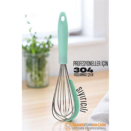 Sıyırıcılı Çırpıcı 304 Paslanmaz Çelik Yumurta ve Sos Çırpıcı Çırpma Teli