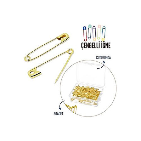 50 Adet Kutulu Çengelli Iğne