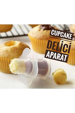 Cupcake Ve Muffin Dolgusu Için Kek Delici Delme Aparatı