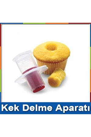 Çikolata Dolgulu Kek Için Kek Delici Delme Aparatı Cupcake Muffin Dolgu Açıcı Plastik Delici