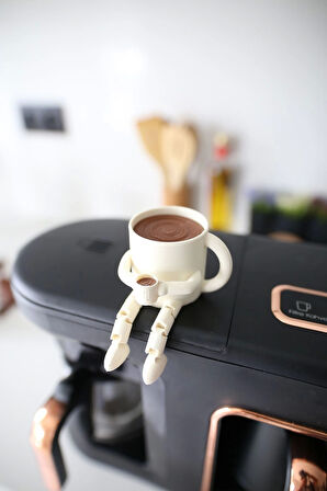 6'lı Ayaklı Kahve Seti - Moka Pot - Kahve Tanesi - Çaydanlık - Cezve - Kahve Bardağı - Bardak